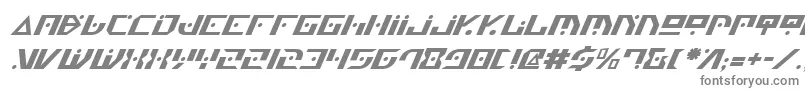 GenerationNthItalic-fontti – harmaat kirjasimet valkoisella taustalla
