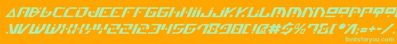 Police GenerationNthItalic – polices vertes sur fond orange