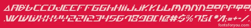 GenerationNthItalic Font – Pink Fonts on Red Background