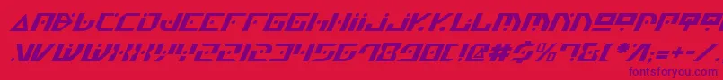 GenerationNthItalic Font – Purple Fonts on Red Background