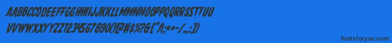 Direwolfcondital Font – Black Fonts on Blue Background