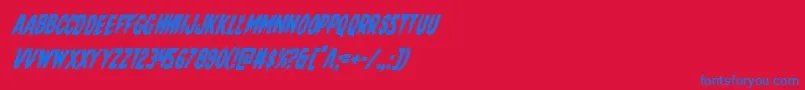 Direwolfcondital Font – Blue Fonts on Red Background