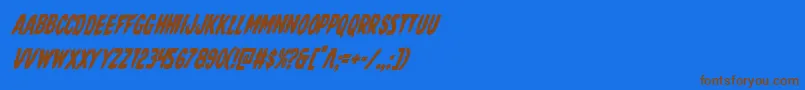 Direwolfcondital Font – Brown Fonts on Blue Background
