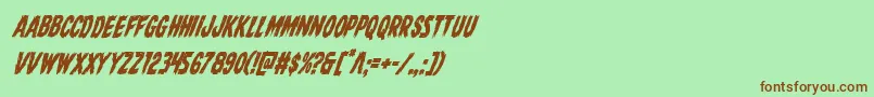 Direwolfcondital Font – Brown Fonts on Green Background