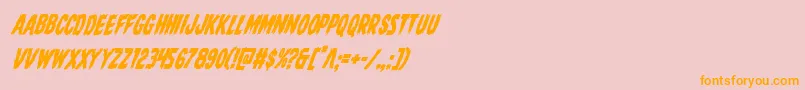 Direwolfcondital Font – Orange Fonts on Pink Background