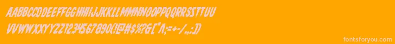 Direwolfcondital Font – Pink Fonts on Orange Background