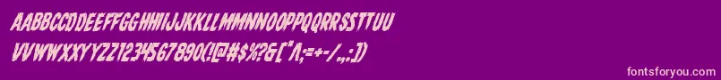 Direwolfcondital Font – Pink Fonts on Purple Background