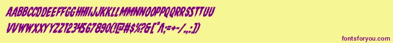 More about Direwolfcondital Font Direwolfcondital Font – Purple Fonts on Yellow Background