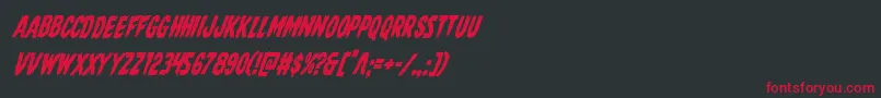 Direwolfcondital Font – Red Fonts on Black Background