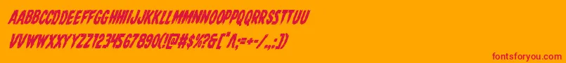 Direwolfcondital Font – Red Fonts on Orange Background