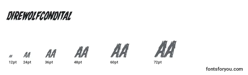 Direwolfcondital Font Sizes