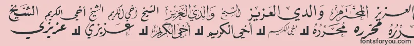 フォントMcsLetterWord1 – ピンクの背景に黒い文字