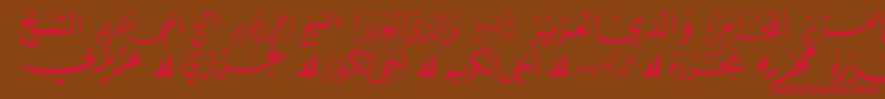 McsLetterWord1 Font – Red Fonts on Brown Background