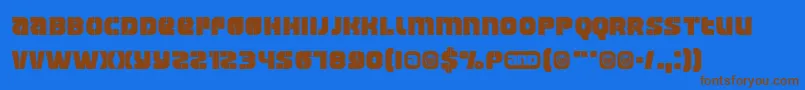 Manchest Font – Brown Fonts on Blue Background