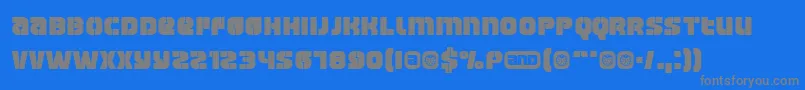 More about Manchest Font Manchest Font – Gray Fonts on Blue Background