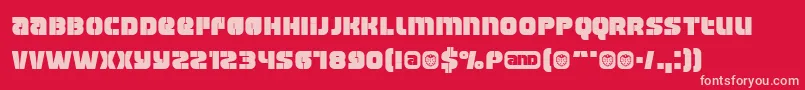 Manchest Font – Pink Fonts on Red Background