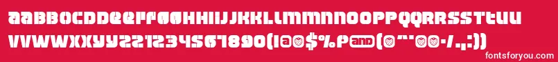 Manchest Font – White Fonts on Red Background