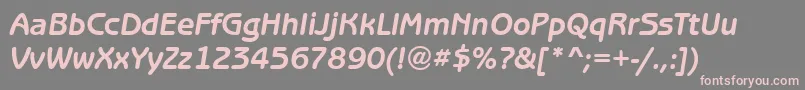 BenjaminGothicBolditalic Font – Pink Fonts on Gray Background