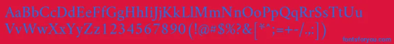 AmiriRegular Font – Blue Fonts on Red Background