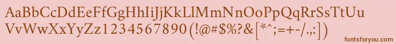 AmiriRegular Font – Brown Fonts on Pink Background