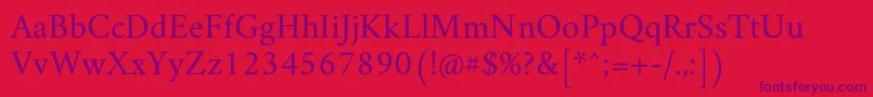 AmiriRegular Font – Purple Fonts on Red Background