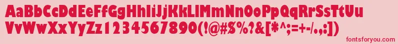 GillSansMtUltraBoldCond Font – Red Fonts on Pink Background