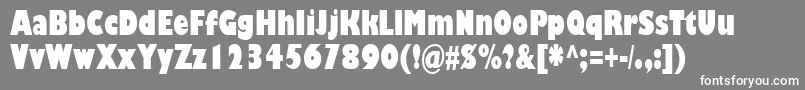 フォントGillSansMtUltraBoldCond – 灰色の背景に白い文字