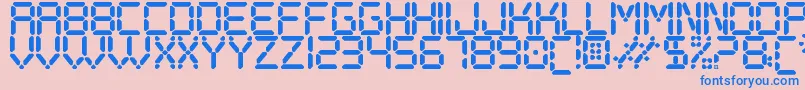 DigitalPlaySt Font – Blue Fonts on Pink Background