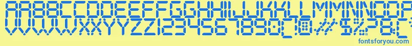 DigitalPlaySt Font – Blue Fonts on Yellow Background