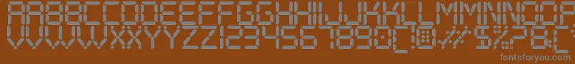 Шрифт DigitalPlaySt – серые шрифты на коричневом фоне