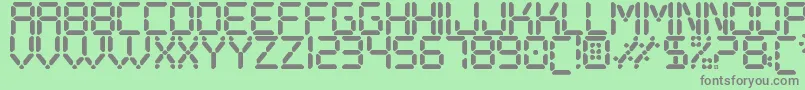 Шрифт DigitalPlaySt – серые шрифты на зелёном фоне