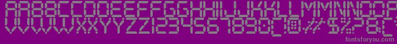 Шрифт DigitalPlaySt – серые шрифты на фиолетовом фоне