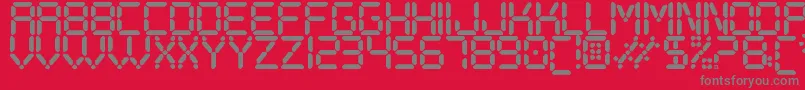 DigitalPlaySt-Schriftart – Graue Schriften auf rotem Hintergrund