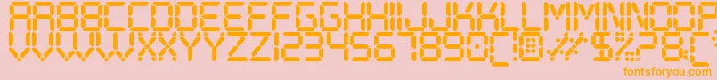 DigitalPlaySt Font – Orange Fonts on Pink Background