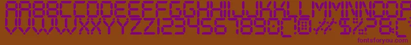 Шрифт DigitalPlaySt – фиолетовые шрифты на коричневом фоне