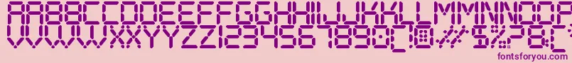 DigitalPlaySt Font – Purple Fonts on Pink Background