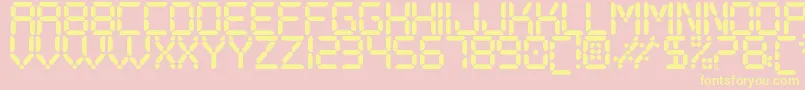 DigitalPlaySt Font – Yellow Fonts on Pink Background