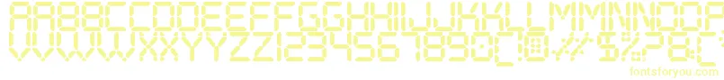 DigitalPlaySt Font – Yellow Fonts on White Background