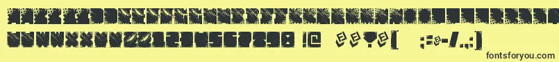 FtfIndonesianaSansJavallonia Font – Black Fonts on Yellow Background