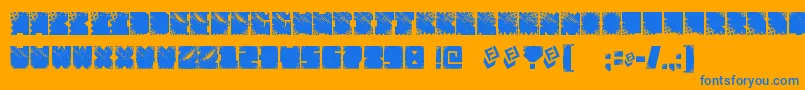 FtfIndonesianaSansJavallonia Font – Blue Fonts on Orange Background