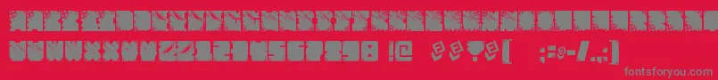 FtfIndonesianaSansJavallonia Font – Gray Fonts on Red Background