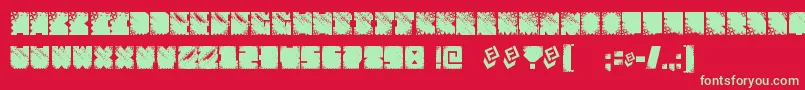 FtfIndonesianaSansJavallonia Font – Green Fonts on Red Background