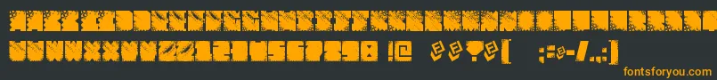 FtfIndonesianaSansJavallonia Font – Orange Fonts on Black Background