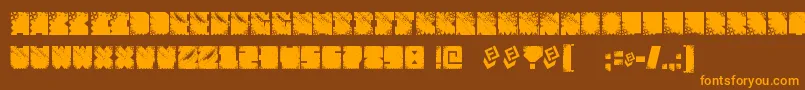 FtfIndonesianaSansJavallonia Font – Orange Fonts on Brown Background