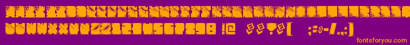 FtfIndonesianaSansJavallonia Font – Orange Fonts on Purple Background