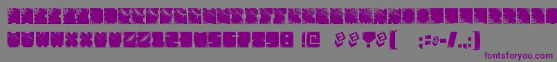 フォントFtfIndonesianaSansJavallonia – 紫色のフォント、灰色の背景
