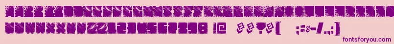 FtfIndonesianaSansJavallonia-Schriftart – Violette Schriften auf rosa Hintergrund