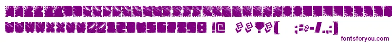 FtfIndonesianaSansJavallonia-Schriftart – Violette Schriften auf weißem Hintergrund