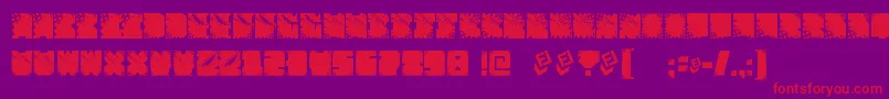 FtfIndonesianaSansJavallonia Font – Red Fonts on Purple Background