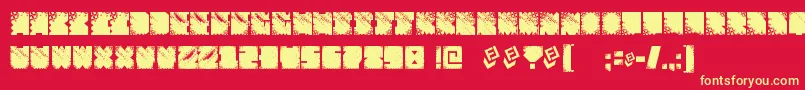 FtfIndonesianaSansJavallonia Font – Yellow Fonts on Red Background